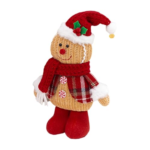 Plüschspielzeug 'Weihnachtskuchenmann | Weiche Plüschkissen Weihnachten - Weihnachtsdekoration für Mädchen Gefüllte Plüschtiere für Home Party von Generic