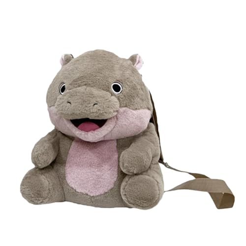 Plüschtasche, Plüsch-Rucksack, Nilpferdpuppe, Cartoon, niedlicher Schulrucksack, Dekoration für Zuhause, Sammlerstücke, für Geburtstage Plüschtasche, Plüsch-Rucksack, Nilpferdpuppe, Cartoon, niedlicher Schulrucksack, Dekoration für Zuhause, Sammlerstücke, für Geburtstage von Generic