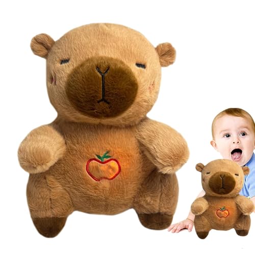 Plüschtier, Capibara, entspannend, mit rhythmischer und Licht, Schlafspielzeug mit beruhigender Musik, Stressabbau und Komfort, Geschenk von Generic