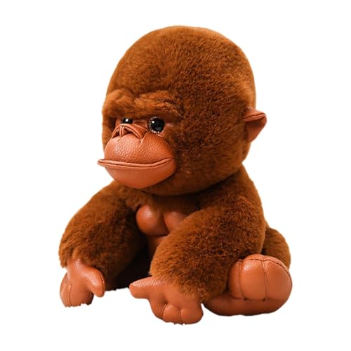Plüschtier, großes Plüschtier, hyperrealistisches Plüschtier, 20 cm (7,87 Zoll), Gibbon Monkey Plush, Tierkissen für Kinder, Erwachsene von Generic