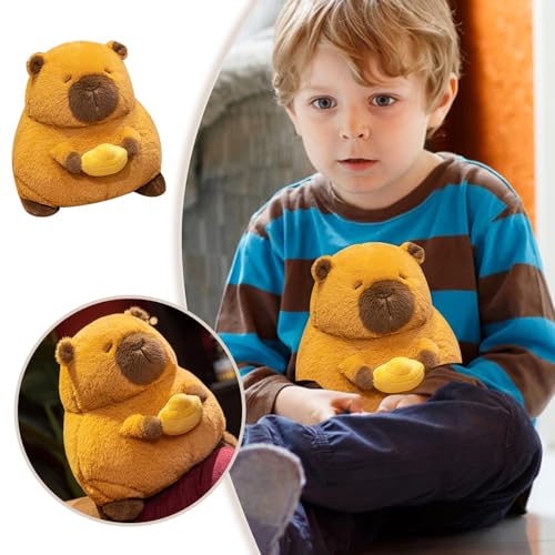 Plüschtier Capybara Kuscheltier Stofftier Kawaii Capybara Plüsch Puppen Kissen Spielzeug Home Geburtstags Deko Geschenk für Erwachsene Kinder 3+ Jahre (B(28cm)) von Generic