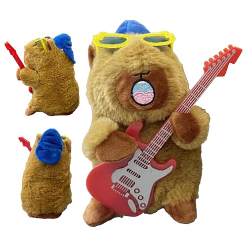 Plüschtier Carpincho | Lustiges elektrisches Spielzeug | Vokalaufnahme-Spielzeug, elektrische Plüschtiere, Puppe mit Gitarre für Kinderbettdekoration Plüschtier Carpincho | Lustiges elektrisches Spielzeug | Vokalaufnahme-Spielzeug, elektrische Plüschtiere, Puppe mit Gitarre für Kinderbettdekoration von Generic