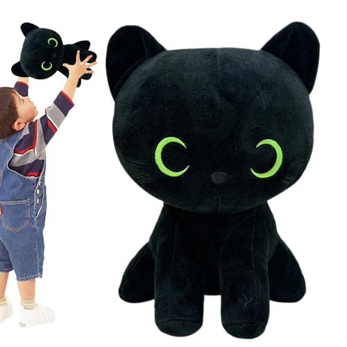 Plüschtier Schwarze Katze – Plüschtier Schwarze Katze aus weichem Plüsch, schwarze Katze für Sofa, Schlafzimmer, Wohnzimmer, Arbeitszimmer Plüschtier Schwarze Katze – Plüschtier Schwarze Katze aus weichem Plüsch, schwarze Katze für Sofa, Schlafzimmer, Wohnzimmer, Arbeitszimmer von Generic