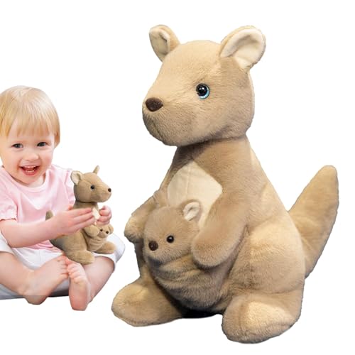 Plüschtier | Spielzeug Tiere Mama und Baby | 22,4 cm Plüschtiere aus weichem Plüsch Spielzeug Mama Baby Tiere Spielzeug für Partybevorzugungen KANGOUR von Generic