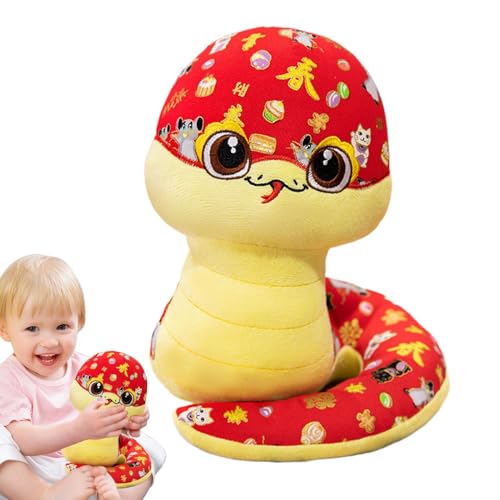 Plüschtier aus dem Jahr der Schlange, chinesische Schlange Plüschtier | Chinesisches Neujahrs-Plüschspielzeug 2025 – Maskottchen mit chinesischer kultureller Haptik, für Auto, Plüschtier aus dem Jahr der Schlange, chinesische Schlange Plüschtier | Chinesisches Neujahrs-Plüschspielzeug 2025 – Maskottchen mit chinesischer kultureller Haptik, für Auto, von Generic