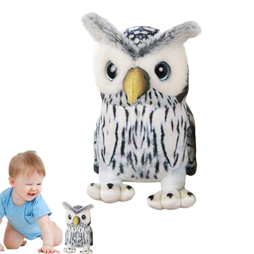 Plüschtier mit Eule, Plüsch-Eule, niedliche Eulenplüschtier | Kuscheltier und Eule 20 cm / 7,87 Zoll, Sammlergeschenke für Wohnzimmer, Heimdekoration, bequem von Generic
