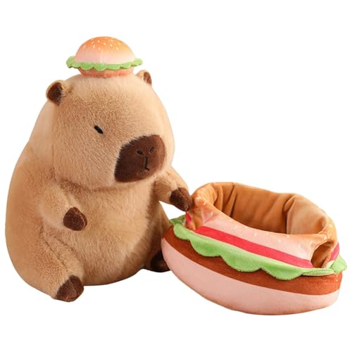 Plüschtier mit Hamburger-Raucher mit Hamburger, niedliche Karpinschen-Puppe, Spielzeug für die Heimdekoration von Generic