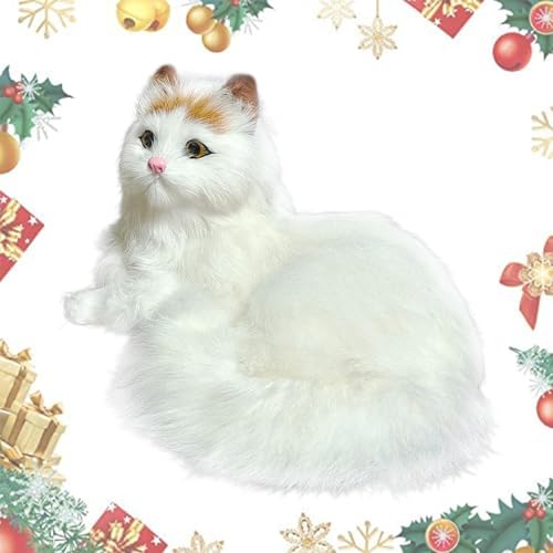 Plush Cat - Handmade Stuffed Animal Kitten | Soft Realistic Pet Plush Toy for Kids, Boys, Girls & Christmas Birthday,Realistic Cat von Generic