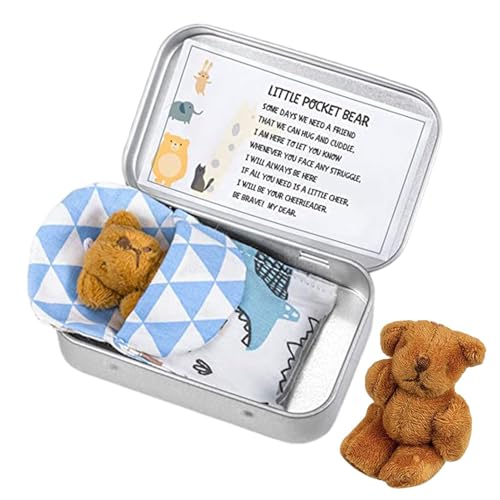 Pocket Bear Dose - Pocketz Bears, kleines -Geschenk in tragbarer Metallbox | Pockett Hug Plüsch inspirierender Komfort Bearr Mini Stofftiere Gegenwart, Reisefreund -Token für Liebe Unterstü Pocket Bear Dose - Pocketz Bears, kleines -Geschenk in tragbarer Metallbox | Pockett Hug Plüsch inspirierender Komfort Bearr Mini Stofftiere Gegenwart, Reisefreund -Token für Liebe Unterstü von Generic