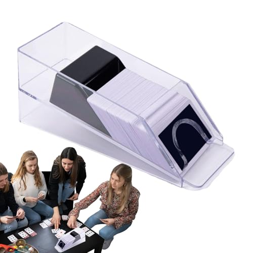 Poker-Dealer, Blackjack-Schuh | 4/6-Deck-Pokerhändler, Brettspiel-Unterhaltungszubehör, wiederverwendbarer Kartenverteiler für Poker, Heimkartenspiele, Partyclub von Generic