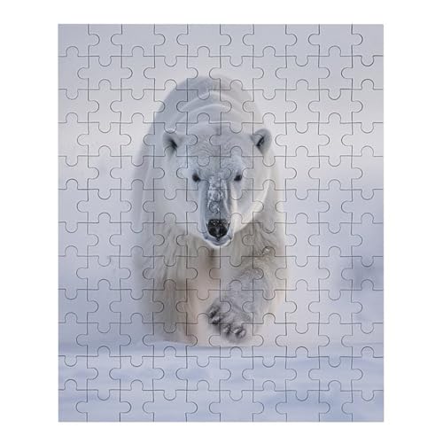 Polar Bear Puzzle 120 - Erwachsenenpuzzle Mit - Geschicklichkeitsspiel Für Die Ganze Familie - Ideal Als Holzpuzzle von Generic