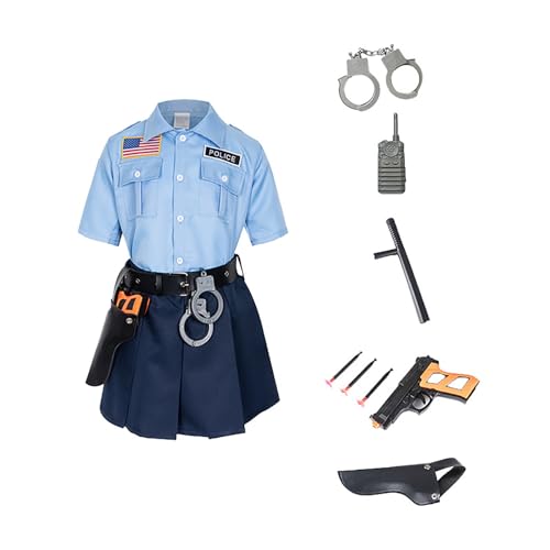 Polizist Kostüm für Kinder Cop Kostüm für Mädchen Dress Up Halloween Cosplay Geburtstag Babykleidung Mädchen Neugeboren Polizist Kostüm für Kinder Cop Kostüm für Mädchen Dress Up Halloween Cosplay Geburtstag Babykleidung Mädchen Neugeboren von Generic