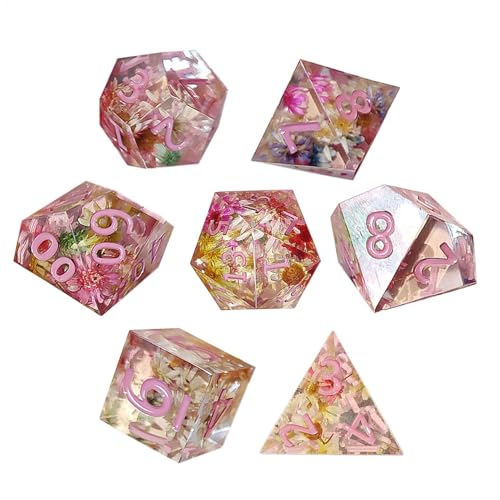 Polyedrische Würfel 7,7-teiliges Set Rollenspiel-Würfel, Kleine Würfel mit Zahlen, Kompakte Würfel Lernspielzeug, Standardspiel, Schulreisen zu Hause von Generic