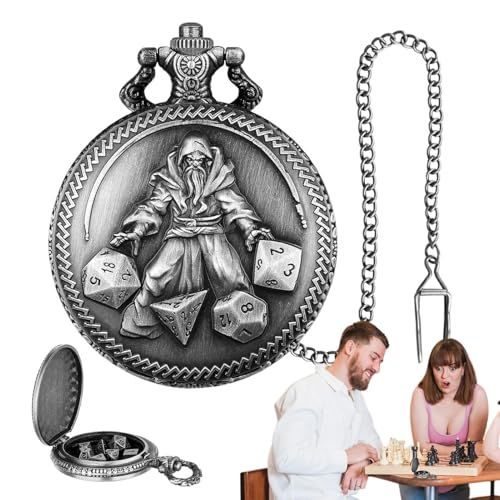 Polyedrische Würfel für Brettspiele, Taschenuhr, Würfelspiel für Sammler, Polyedrische Würfel mit Transportbox, einzigartiges Polyeder-Würfel Polyedrische Würfel für Brettspiele, Taschenuhr, Würfelspiel für Sammler, Polyedrische Würfel mit Transportbox, einzigartiges Polyeder-Würfel von Generic