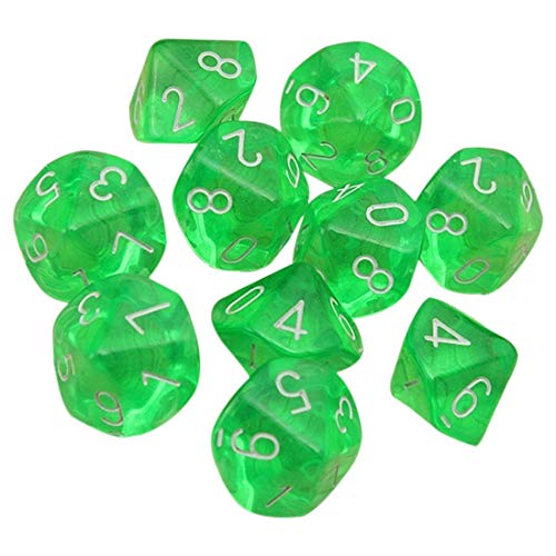 Polyhedral Dice Set, 10 Pack for DND, MTG, RPG, Dungeons and Dragons Dice Game, Table Games, Acrylic Dice von Generic