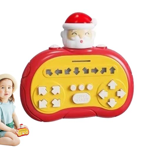 Pop Fidget Toys Tragbares Spiel für Jugendliche, schnelles Push Bubble-Spiel, tragbar, Weihnachtsmann/ – Taschenkonsole, schnelles Spiel per Druckknopf, P-Spiel von Generic