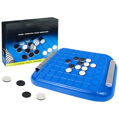 Portable Othello Game - Kompaktes Reiseschild, magnetisches Spielset, Faltstrategiespiel | Portable Othello Set mit eingebautem Speicher, leichtes Reversi-Spielbrett für Familie Roadtrips Urlaub Picni von Generic