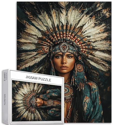 Portrait einer Aborigine-Frau, 1000-teiliges Puzzle für Erwachsene, traditionelles Kostüm, bunt, DIY-Puzzle, Heimdekoration, Geschenke, Familienpuzzle, perfekt für Spielabende, 50 x 70 cm Portrait einer Aborigine-Frau, 1000-teiliges Puzzle für Erwachsene, traditionelles Kostüm, bunt, DIY-Puzzle, Heimdekoration, Geschenke, Familienpuzzle, perfekt für Spielabende, 50 x 70 cm von Generic