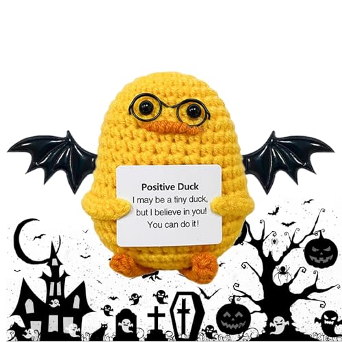 Positive Crochet Halloween Strickpuppen mit Positivkarte | Figur zur emotionalen Unterstützung | Neuheit für Geburtstag, Erntedankfest Positive Crochet Halloween Strickpuppen mit Positivkarte | Figur zur emotionalen Unterstützung | Neuheit für Geburtstag, Erntedankfest von Generic