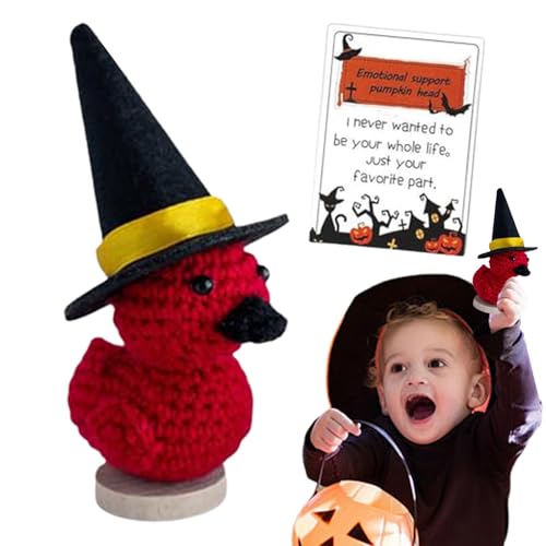 Positive Puppen zum Häkeln, – Halloween-Kürbisköpfe, lustig gehäkelt, mit inspirierender Karte, schöne Partydekoration für Arbeitskollegen Positive Puppen zum Häkeln, – Halloween-Kürbisköpfe, lustig gehäkelt, mit inspirierender Karte, schöne Partydekoration für Arbeitskollegen von Generic