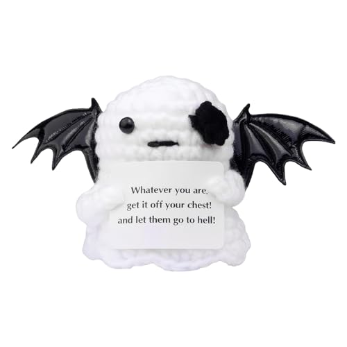 Positiver Geist - Halloween Ghost Strickpuppe | Halloween Inspirierende Puppen | Motivationsbezogene Dinge Häkierte Handgefertigte Emotion Spielzeug Dekorationen Für Schulwohnheimbüros Mütter - Positiver Geist - Halloween Ghost Strickpuppe | Halloween Inspirierende Puppen | Motivationsbezogene Dinge Häkierte Handgefertigte Emotion Spielzeug Dekorationen Für Schulwohnheimbüros Mütter - von Generic