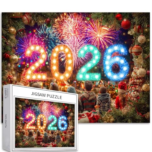Poster zur Neujahrsfeier 2026, 1000 Teile, Puzzles für Erwachsene, Weihnachtsdekoration, Kunst-Puzzle, herausfordernde Familienaktivitäten, buntes DIY-Bastelpuzzle für Heimdekoration, Geschenke, 70 × Poster zur Neujahrsfeier 2026, 1000 Teile, Puzzles für Erwachsene, Weihnachtsdekoration, Kunst-Puzzle, herausfordernde Familienaktivitäten, buntes DIY-Bastelpuzzle für Heimdekoration, Geschenke, 70 × von Generic