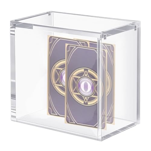 Präsentationsbox aus Acryl | Ausstellungsbox aus Acryl für Karten, Staubschutz-Organizer mit magnetischem Deckel für Sammlerstücke für Freizeit, Schlafzimmer, Regal von Generic
