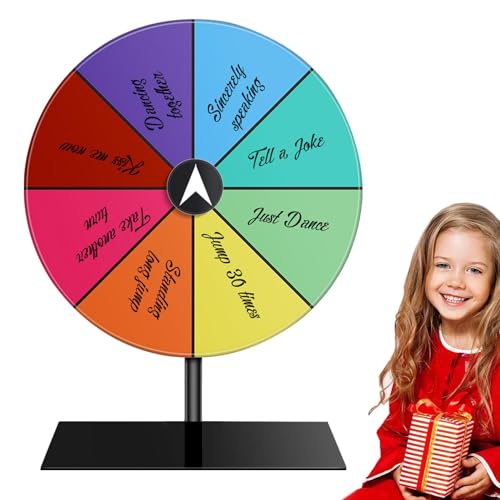 Preisrad, Spin | Robustes drehbares Rad mit 8 Steckplätzen – Preisrad mit Halterung, trocken abwischbares Spieltischrad, Spielgewinde, Laufrad Preisrad, Spin | Robustes drehbares Rad mit 8 Steckplätzen – Preisrad mit Halterung, trocken abwischbares Spieltischrad, Spielgewinde, Laufrad von Generic