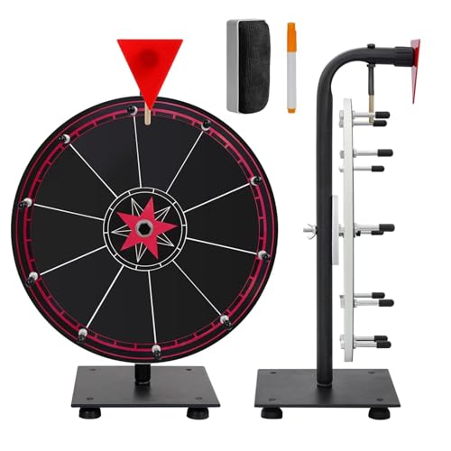 Preisrad – Tischrolle mit 10 Schlitzen, Glücksrad, 30,5 cm (12 Zoll), Rad mit einem trocken abwischbaren Marker und einem Radiergummi mit 10 Plätzen von Generic