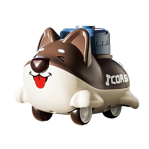 Press Car Toy, Push and Go Car Toys - Rennauto Dog Press für Kinder | Das Rennauto mit Tierrennen verschönert das Autospielzeug für die Reibung des Kindes von Generic