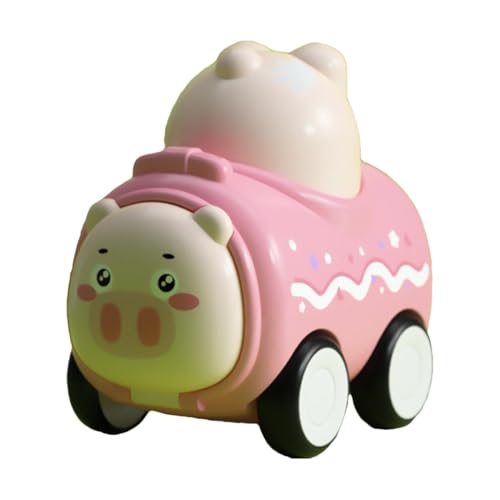 Press Inertia Push Toy Car - Niedliches Tierspielzeug mit Pfeife | Rutschbetriebenes Kinderauto zum Zurückziehen, Spielzeug für Kinder, press go car für gi von Generic