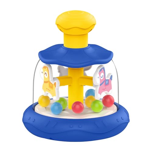 Press-Karussell-Spielzeug – Leichtes Lern-Lernspielzeug, Leichtes Lern-Lernspielzeug | Buntes Karussell-Spielzeug Für Kinder, Brain Teaser, Pädagogisches Karussell-Spielzeug, Rotierendes Push-Karussel von Generic