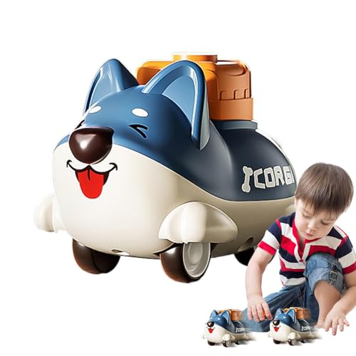 Press and Go Car Toys, Drücken Sie das Spielzeugauto – Dog Press Rennauto für Kinder | Das Tier-Rennauto zeichnet das Autospielzeug für das Autospielzeug vor Reibung aus von Generic