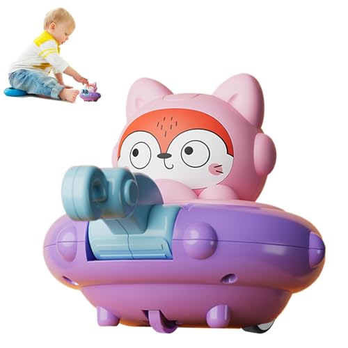 Press and Go Spielzeug, Press and Go Auto – Interaktives Fahrzeugspielzeug mit Weltraumthema, Tier-Presse Spielzeug mit beweglichen Gelenken, frühes Lernspielzeug für von Generic