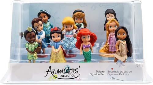 Princess Animators' Collection Deluxe Figuren-Spielset Enthält Ariel, Tiana, Pocahontas, Belle, Cinderella, Mulan, Aurora, Jasmin, Snow Wite von Generic