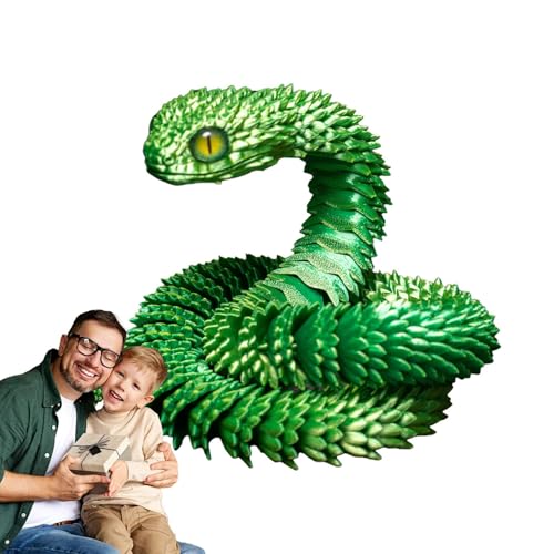 Printed Viper - Lustiges und pädagogisches Schlangenspielzeug, ideal zur Stimulierung der Kreativität von Kindern | Leichtes und flexibles Spielzeug, ideal für Spielaktivitäten im Innen- und von Generic