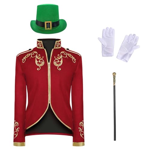 Prinz Kostüm Herren Set, Trendy Gothic Herren Mantel,Inkl. Hut & Zepter & Handschuhe 4-teiliges Steampunk Jacke Blazer Halloween Mottoparty Karneval Fasching Cosplay Prinz Kostüm Herren Set, Trendy Gothic Herren Mantel,Inkl. Hut & Zepter & Handschuhe 4-teiliges Steampunk Jacke Blazer Halloween Mottoparty Karneval Fasching Cosplay von Generic