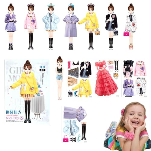 Prinzessin-Anzieh-Stickerbuch, magnetische Anziehpuppen | Papierpuppen-Anziehbuch, magnetische Prinzessin-Anziehpuppenfigur für Mädchen Prinzessin-Anzieh-Stickerbuch, magnetische Anziehpuppen | Papierpuppen-Anziehbuch, magnetische Prinzessin-Anziehpuppenfigur für Mädchen von Generic