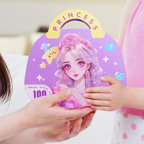 Prinzessin Stickerbuch Handwerk - Prinzessinnen-Make-up-Spielzeug, Prinzessinnen-Themenaufkleber | Mädchen geeignetes Make-up, Diamantmalerei, Ausmalen, Aufkleber Prinzessin Stickerbuch Handwerk - Prinzessinnen-Make-up-Spielzeug, Prinzessinnen-Themenaufkleber | Mädchen geeignetes Make-up, Diamantmalerei, Ausmalen, Aufkleber von Generic