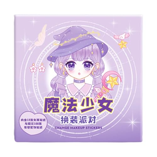 Prinzessinnen-Aufkleber für Kinder, Stickerbuch für Make-up-Wechsel, handgefertigtes Make-up-Set für Kinder, Zubehör für Notizbücher und Tagebücher für zu Hause Prinzessinnen-Aufkleber für Kinder, Stickerbuch für Make-up-Wechsel, handgefertigtes Make-up-Set für Kinder, Zubehör für Notizbücher und Tagebücher für zu Hause von Generic