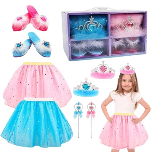 Prinzessinnen-Kleid für Mädchen – Prinzessinnen-Kostüm-Set für Rollenspiele für Mädchen | Fantasie-Kleidung für Geburtstagspartys, Hallo-Kostüme Prinzessinnen-Kleid für Mädchen – Prinzessinnen-Kostüm-Set für Rollenspiele für Mädchen | Fantasie-Kleidung für Geburtstagspartys, Hallo-Kostüme von Generic