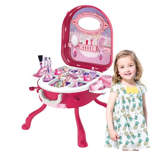 Prinzessinnen-Make-up-Set, Schönheitssalon-Set | 2-in-1-Spielzeug-Set für Mädchen | Schminkset für Kleinkinder, Schminkspielzeug, -Eitelkeitsset, Reisekoffer, Simulationsspiel Prinzessinnen-Make-up-Set, Schönheitssalon-Set | 2-in-1-Spielzeug-Set für Mädchen | Schminkset für Kleinkinder, Schminkspielzeug, -Eitelkeitsset, Reisekoffer, Simulationsspiel von Generic