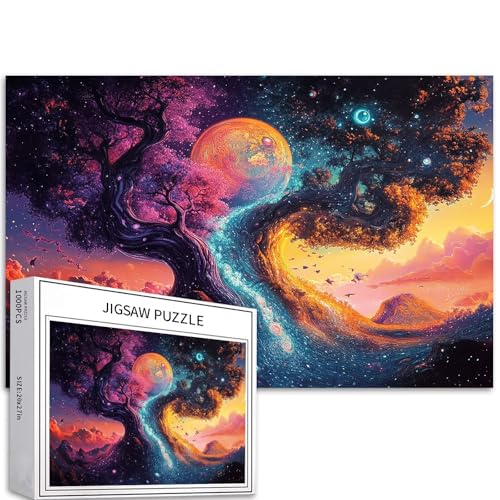 Psychedelic Imagery Puzzle für Erwachsene, Weltraum-Thema, Kunst-Puzzle, herausfordernde Familienaktivitäten, buntes Bastelpuzzle für Heimdekoration, Geschenke, 68 x 50 cm, 1000 Teile Psychedelic Imagery Puzzle für Erwachsene, Weltraum-Thema, Kunst-Puzzle, herausfordernde Familienaktivitäten, buntes Bastelpuzzle für Heimdekoration, Geschenke, 68 x 50 cm, 1000 Teile von Generic