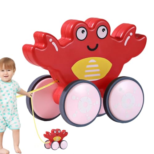Pull-Spielzeug, niedliches und lustiges Spielzeug zum Schieben, Spielzeug in Tierform, Gummiräder, leise Reifen, interaktives Spielzeug, Bildung von Generic