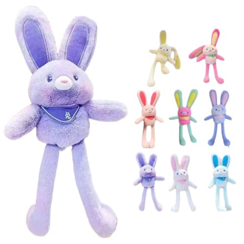 Pull Up Rabbit Plüschtiere - Interaktives dehnbares Design, Pull Up Rabbit Anhänger, Lustiges Osterhase Stofftier mit ausziehbaren Ohren & Beinen, ultraweicher Bunny Schlüsselanhänger für Taschen und von Generic