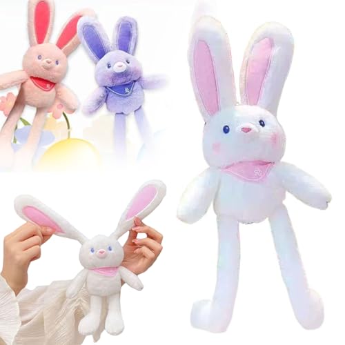 Pull Up Rabbit Plush Toys, 30.0 cm Interactive Easterbunny Stuffed Animal with Pull-Out Ears and Legs, Easter Bunny Pull-Up Toys, Easter Stuffed Rabbit Toy, Pull-Out Funny Interactive Bunny Toy von Generic