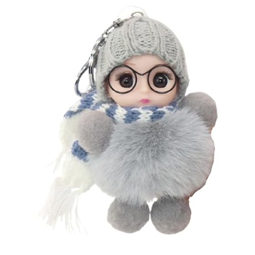Puppen-Schlüsselanhänger für Frauen, dekorativer Anhänger für Schüler, Schultasche – schöner Puppenanhänger mit großen Augen, Ornament mit Brille,, Grau, Refer to description Puppen-Schlüsselanhänger für Frauen, dekorativer Anhänger für Schüler, Schultasche – schöner Puppenanhänger mit großen Augen, Ornament mit Brille,, Grau, Refer to description von Generic