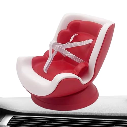 Puppenautositzluftablüftung, Puppenauto -Sitzlüftungs Clip,Plüschpuppensicherheit Sitz | Realistische Desktop -Ornament, Auto -Vent -Clip -Mini -Spielzeugauto -Autositz für Bücherregaler von Generic
