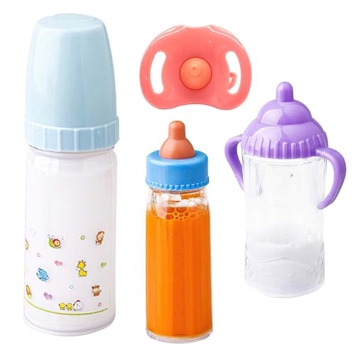 Puppenflaschen - PP vor, Play -Set, Schnullerfütterungsspielzeug | 15,2 cm verschwundene Milchflasche mit Saftflasche, interaktives Rollenspiel Accessoire für Kleinkindhandkoordination, lustige Babypf Puppenflaschen - PP vor, Play -Set, Schnullerfütterungsspielzeug | 15,2 cm verschwundene Milchflasche mit Saftflasche, interaktives Rollenspiel Accessoire für Kleinkindhandkoordination, lustige Babypf von Generic