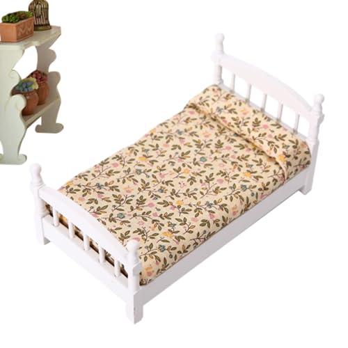 Puppenhaus Bett - Miniatur-Puppenhausbett Aus,Miniatur-Schlafzimmermöbelset,multifunktionale Dekorative Puppenhausmöbel, Bettwäsche Spielzeug,tragbares Kreatives Spielzeugbett Für Jungen Puppenhaus Bett - Miniatur-Puppenhausbett Aus,Miniatur-Schlafzimmermöbelset,multifunktionale Dekorative Puppenhausmöbel, Bettwäsche Spielzeug,tragbares Kreatives Spielzeugbett Für Jungen von Generic
